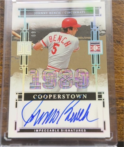 2024 Panini Impeccable Signatures #60 Johnny Bench — front