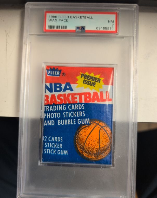 1986 Fleer Basketball Wax Pack — front