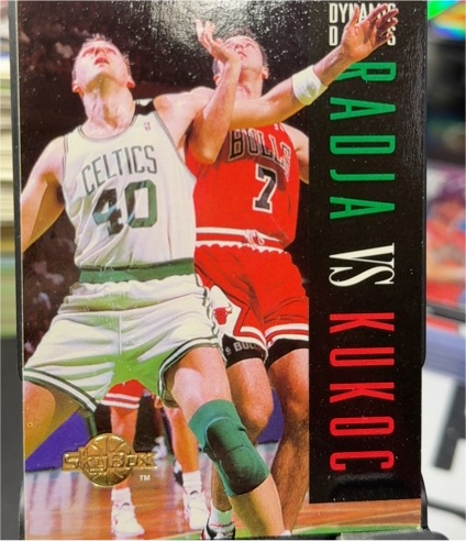 1994-95 SkyBox Premium #189 Dino Radja / Toni Kukoc — front