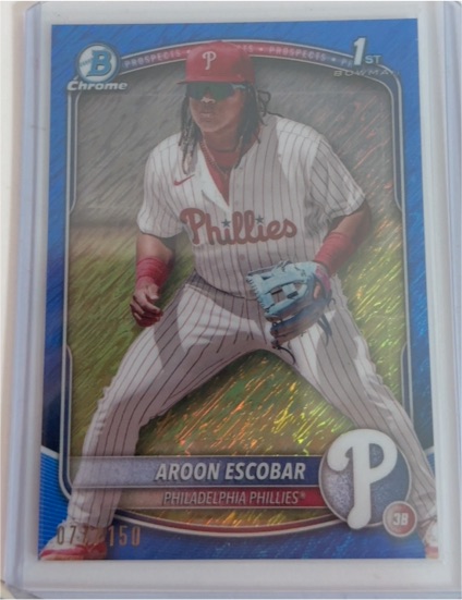 2025 Bowman Chrome Prospects #BCP-65 Aroon Escobar — front