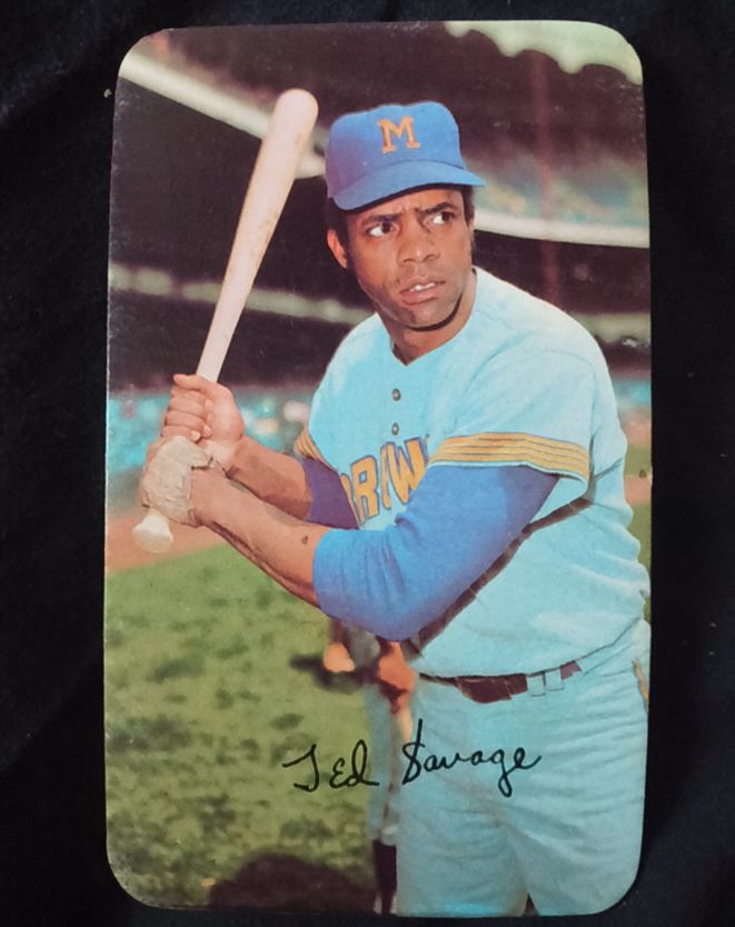 1971 Topps Supers #3 Ted Savage — front