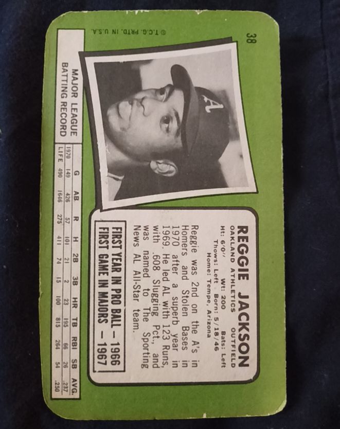 1971 Topps #200 Reggie Jackson — front
