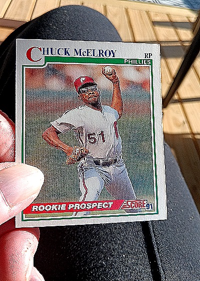 1991 Score #374 Chuck McElroy — front
