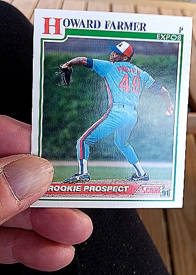 1991 Score #718 Howard Farmer Rookie Prospect — front