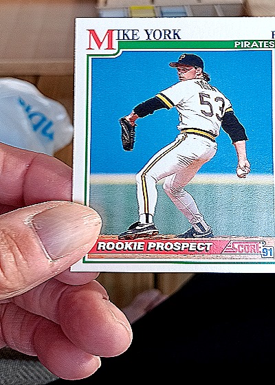 1991 Score Rookie Prospect Mike York — front