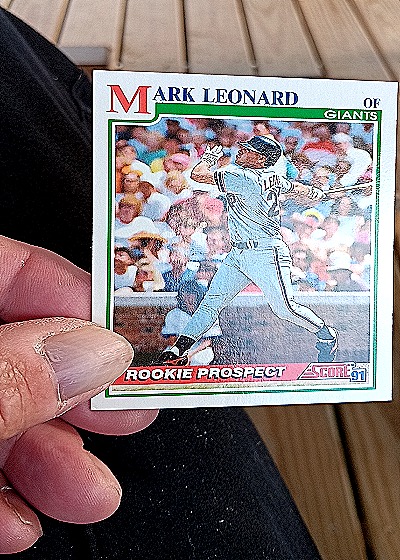 1991 Score #719 Mark Leonard RC Rookie San Francisco Giants — front