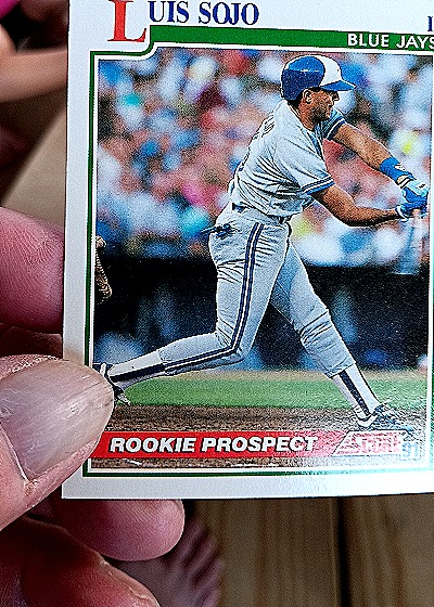 1991 Score #342 Luis Sojo Rookie Prospect — front