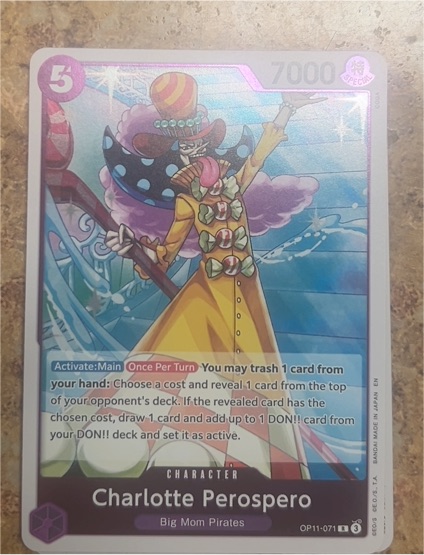 2025 One Piece A Fist of Divine Speed OP11-071 Charlotte Perospero — front