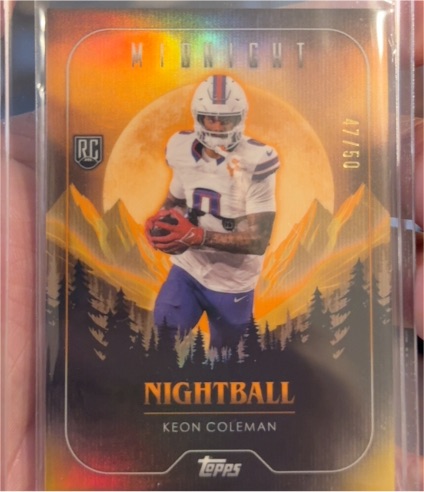 2024 Topps Midnight #NB-3 Keon Coleman Nightball — front