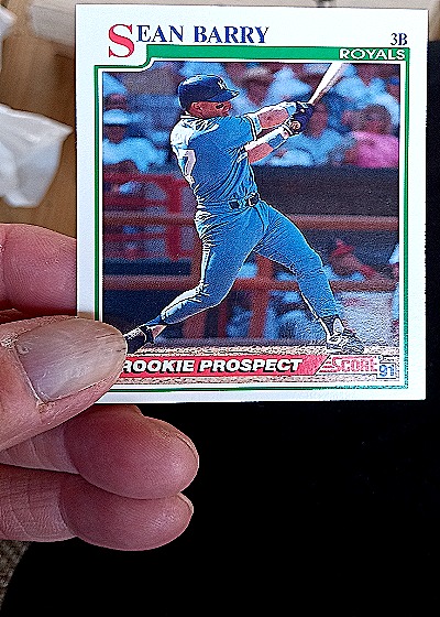 1991 Score #91 Sean Barry — front