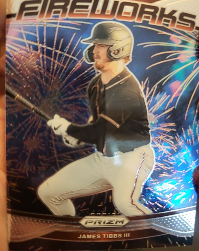 2025 Panini Prizm Fireworks James Tibbs III — front