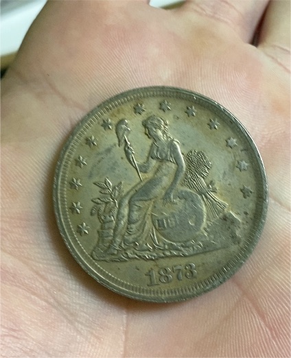 1878 S United States Silver Trade Dollar — front