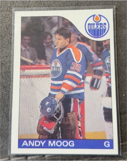 1985 O-Pee-Chee #12 Andy Moog — front