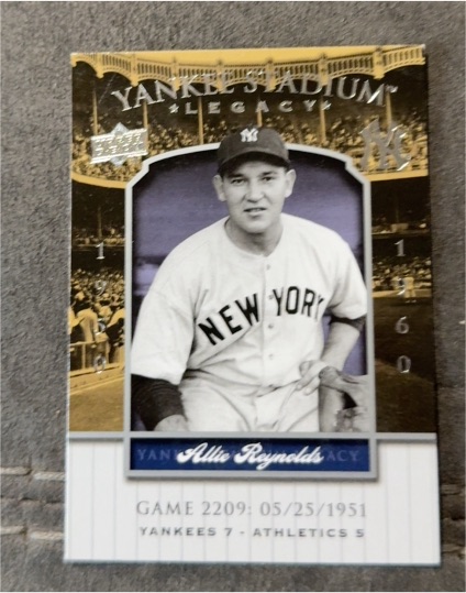 2008 Upper Deck Yankee Stadium Legacy #2211 Allie Reynolds — front