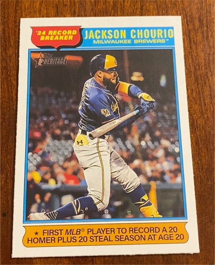 2025 Topps Heritage #5 Jackson Chourio — front