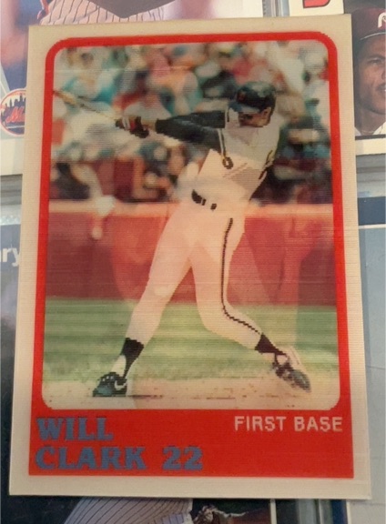 1988 Sportflics #22 Will Clark — front