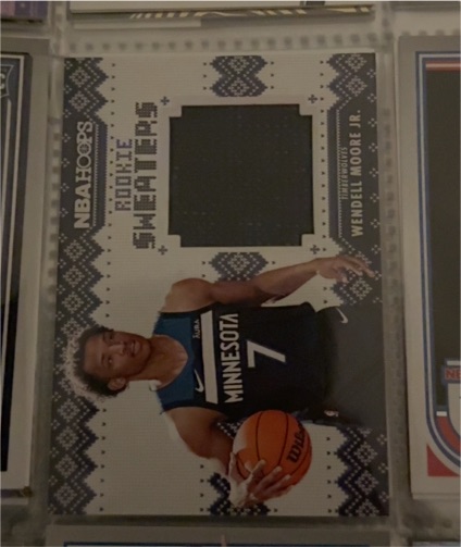 2022-23 Panini NBA Hoops Rookie Sweaters #RS-WM Wendell Moore Jr. — front