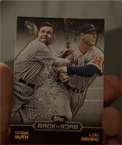2016 Topps #B2B-12 Babe Ruth / Lou Gehrig Back-To-Back — front