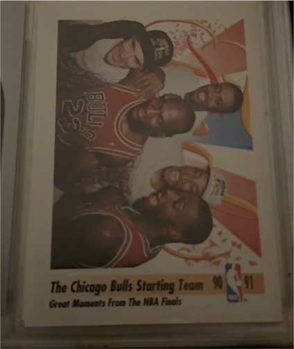 1991 Skybox #337 Chicago Bulls Starting Team — front