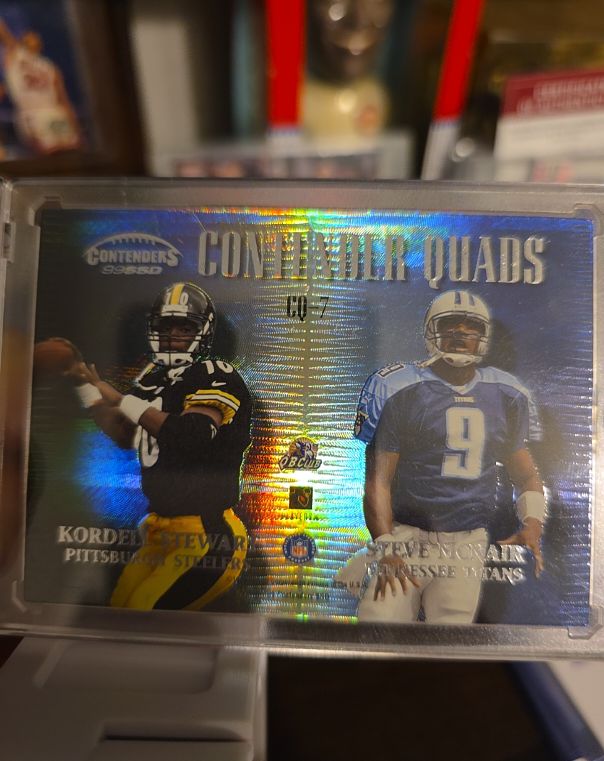 1999 Contenders SSD Contender Quads #CQ7 Kordell Stewart/Steve McNair — front