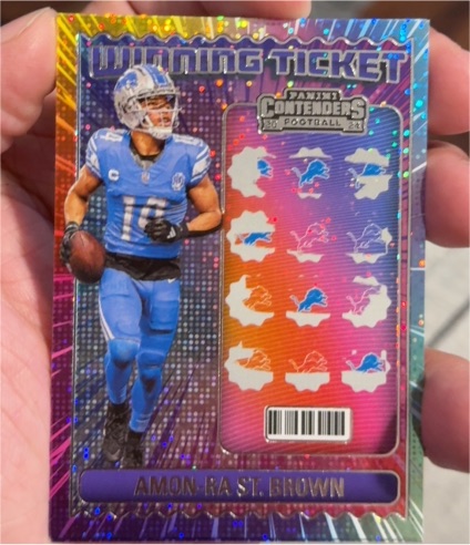 2024 Panini Contenders Winning Ticket #13 Amon-Ra St. Brown — front