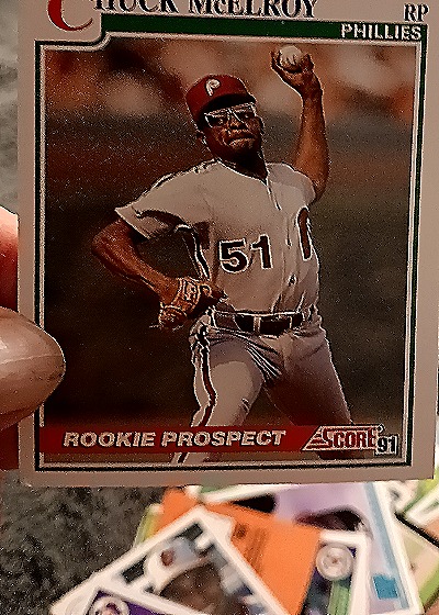 1991 Score #17 Chuck McElroy Rookie Prospect — front