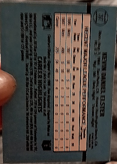 1988 Donruss #37 Kevin Elster — back