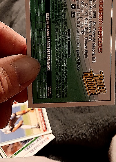1992 Donruss #6 Luis Mercedes — back