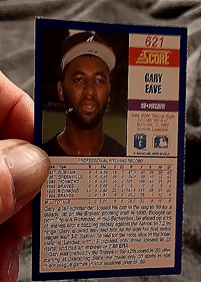 1991 Score #621 Gary Eave — back