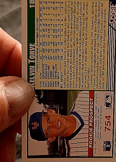 1989 Donruss #754 Kevin Tapie — back