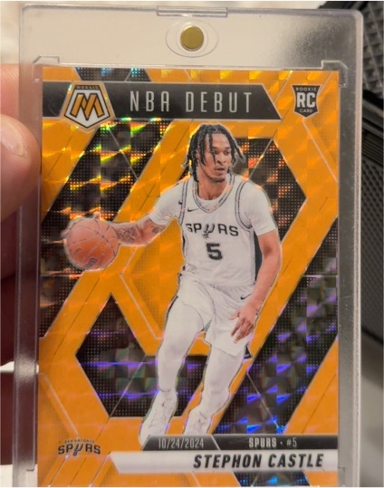 2024-25 Panini Mosaic #267 Stephon Castle NBA Debut — front