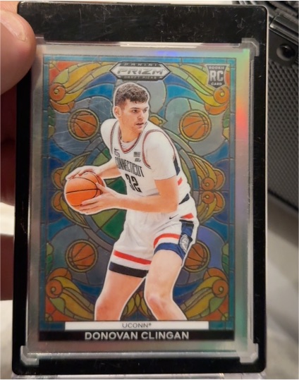 2024 Panini Prizm Donovan Clingan Stained Glass Rookie Card — front