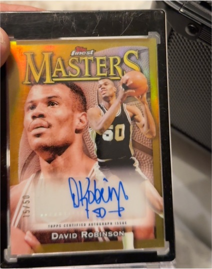 2023 Topps Finest Masters Autographs #Masters Auto David Robinson — front