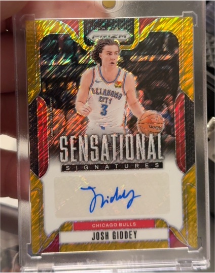 2024 Panini Prizm #SS-JGB Josh Giddey Sensational Signatures — front