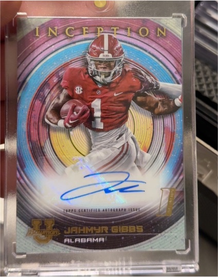 2022 Bowman Inception #1 Jahmyr Gibbs — front