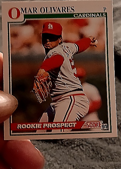 1991 Score #748 Omar Olivares — front