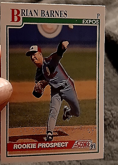 1991 Score #708 Brian Barnes — front