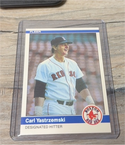 1984 Fleer #412 Carl Yastrzemski — front