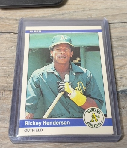 1984 Fleer #447 Rickey Henderson — front