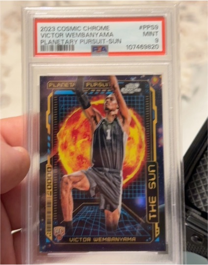 2023-24 Topps Cosmic Chrome #PPS-9 Victor Wembanyama Planetary Pursuit Sun — front