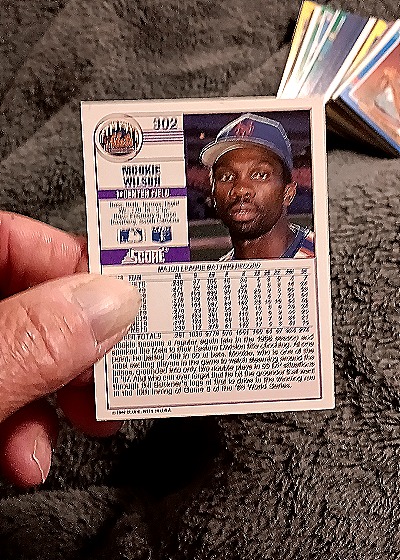 1989 Score #302 Mookie Wilson — back