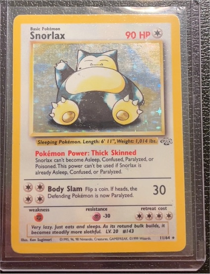 1999 Pokémon Jungle #11 Snorlax — front