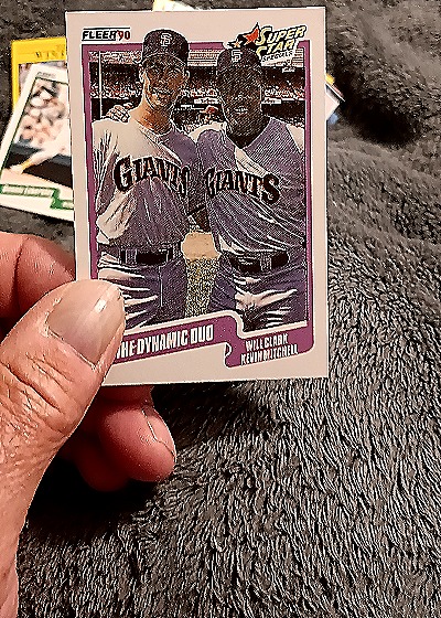 1990 Fleer #221 The Dynamic Duo Will Clark Kevin Mitchell — front