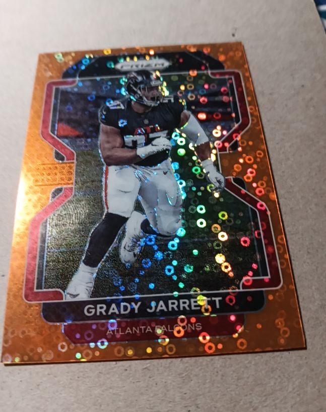 2021 Panini Prizm Orange Disco Prizm Grady Jarrett — front