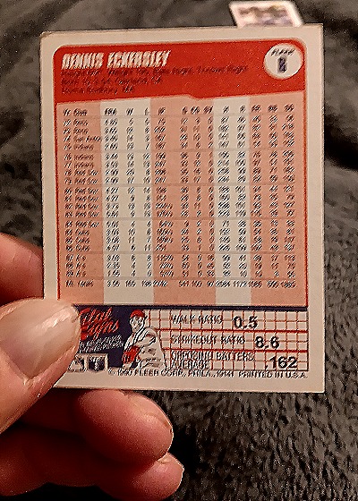 1990 Fleer #6 Dennis Eckersley — back