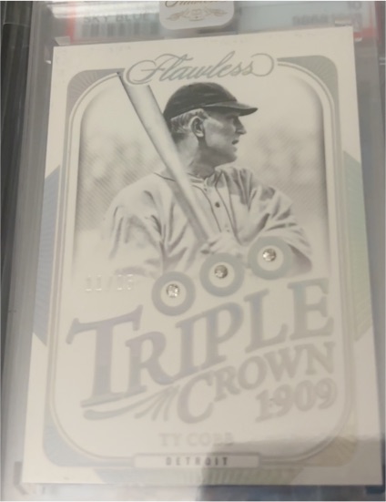 2024 Panini Flawless Ty Cobb Triple Crown 1909 Triple Diamond — front