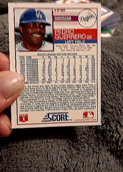 1988 Score #9 Pedro Guerrero — back