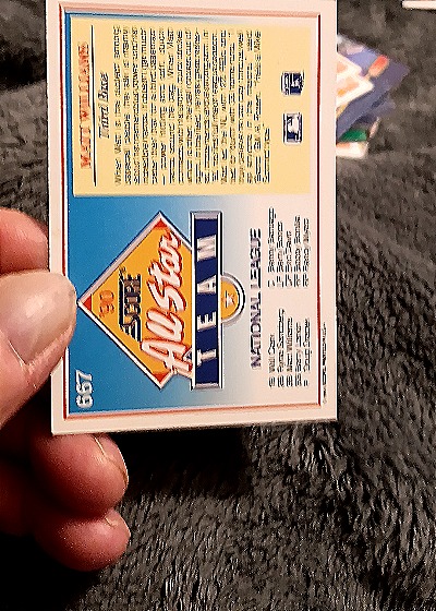 1991 Score #667 Matt Williams — back