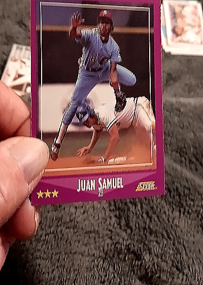 1988 Score #32 Juan Samuel Phillies — front