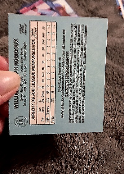 1986 Donruss #560 Billy Houldoux — back